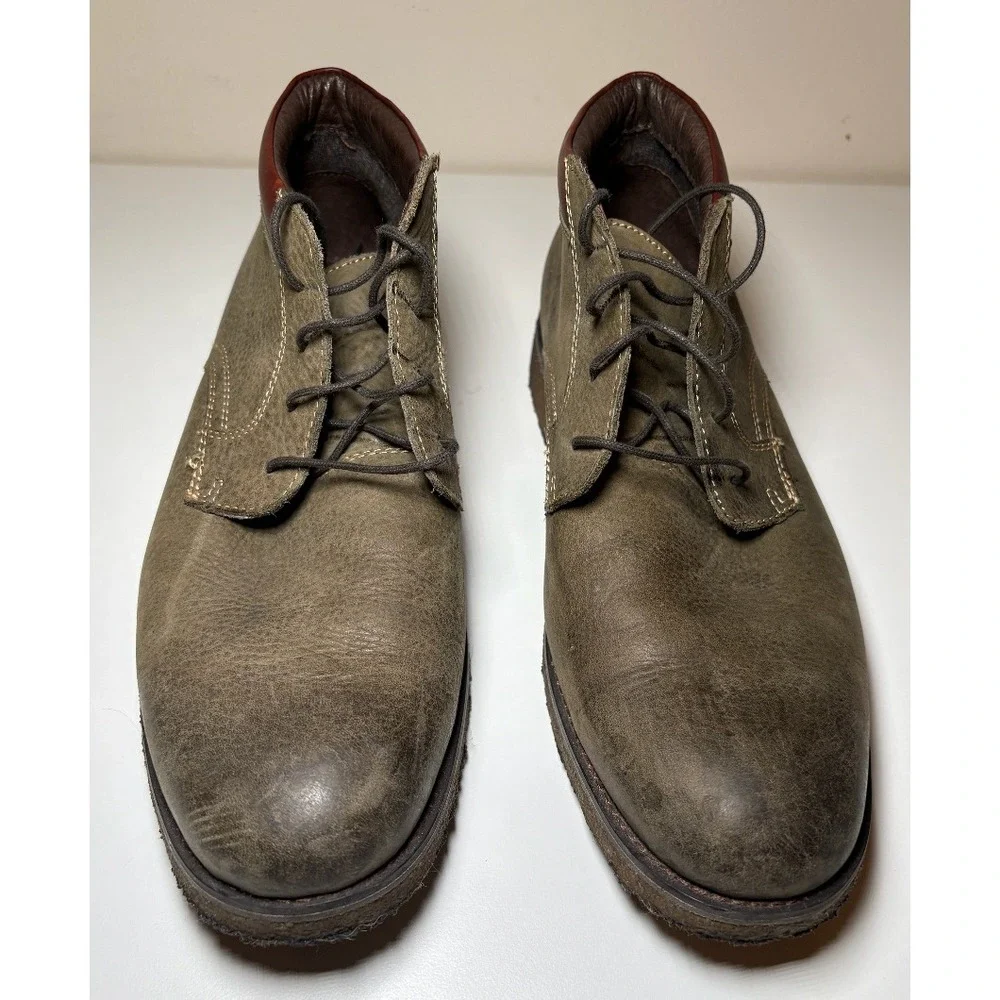 Johnston & Murphy Men's Chukka Ankle Boots | Olive Green | Size 10.5